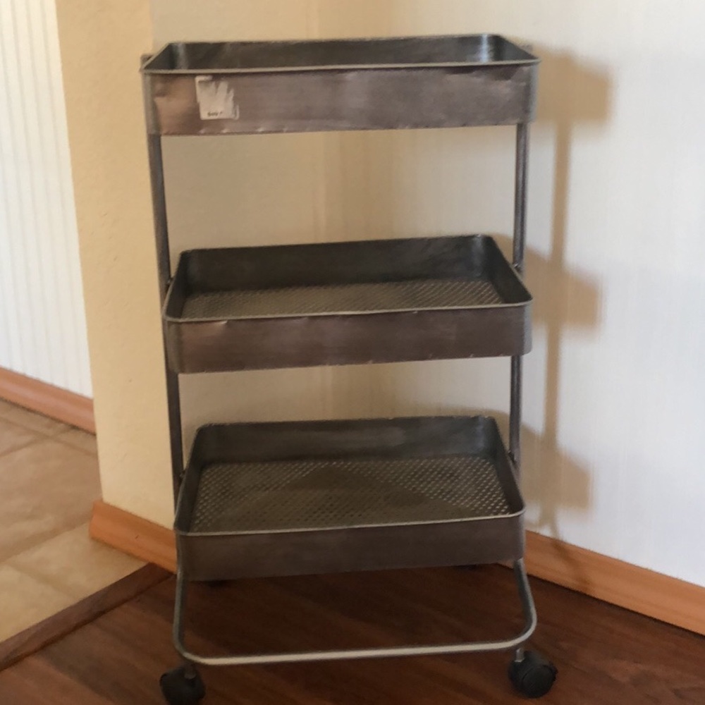 Metal bar cart